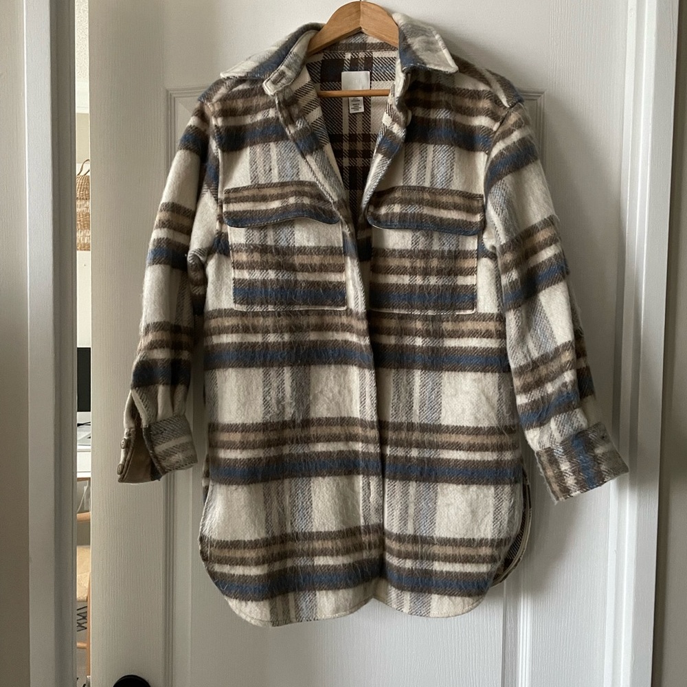 H&M plaid shacket